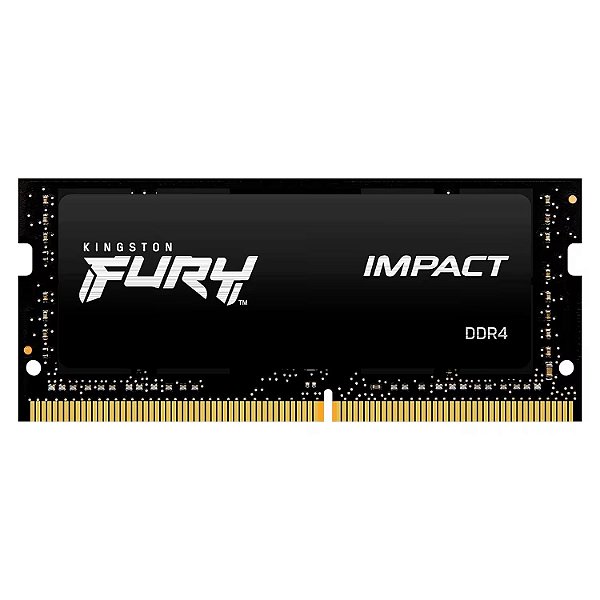 Memória RAM Kingston Fury Impact 8GB DDR4 3200MHz para Notebook - KF432S20IB - 8