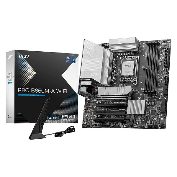 Placa Mãe MSI B860M-A PRO WiFi DDR5 LGA 1851 Micro-ATX