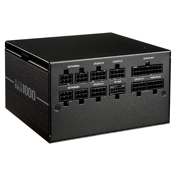 Fonte Cooler Master Elite MPW-A001-AFAG-BUS ATX 1000W 80Plus Gold - Preto