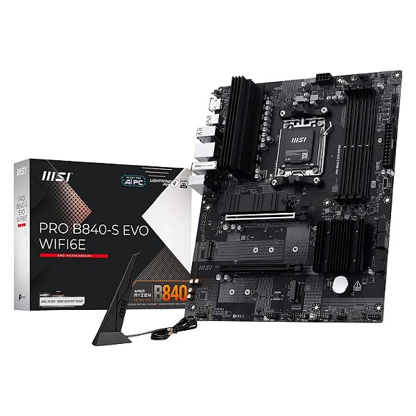 Placa Mãe MSI PRO B840-S EVO WiFi 6E DDR5 AM5 ATX