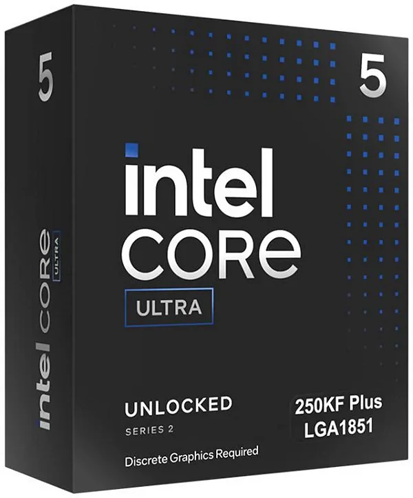 Processador Intel Core Ultra 5 250KF Plus (Series 2) "Bartlett Lake" 18-Core 4.2GHz c/Turbo 5.3GHz 30MB Cache LGA 1851 - BX80S10250KF
