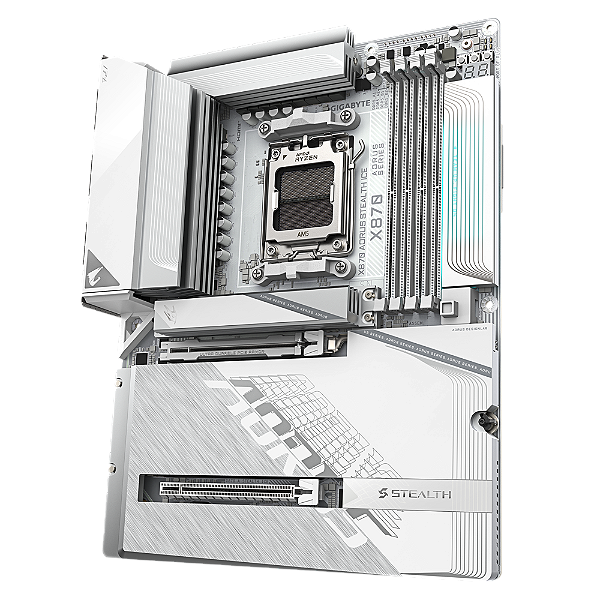 Placa Mãe Gigabyte X870 Aorus Stealth Ice DDR5 AM5 ATX - GK