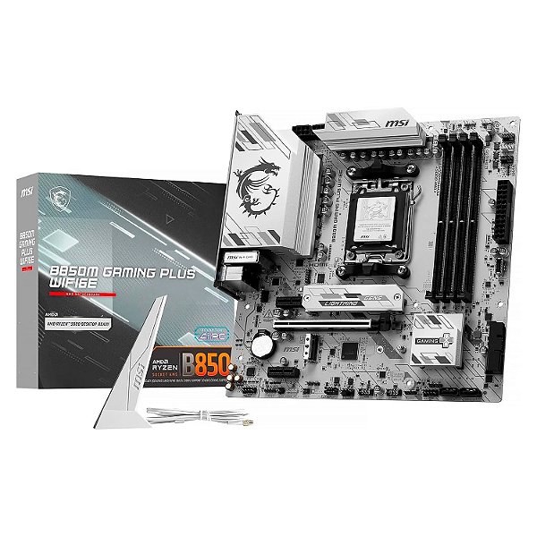 Placa Mãe MSI B850M Gaming Plus WiFi DDR5 AM5 Micro-ATX