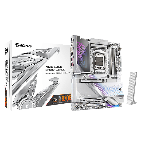 Placa Mãe Gigabyte X870E Aorus Master X3D Ice DDR5 AM5 ATX