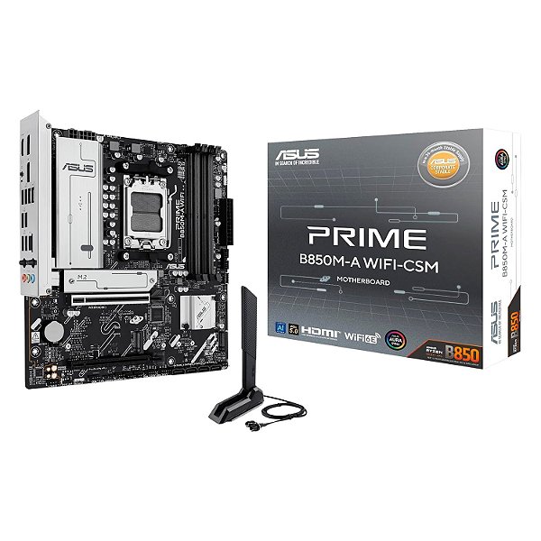 Placa Mãe ASUS Prime B850M-A WiFi DDR5 AM5 Micro-ATX