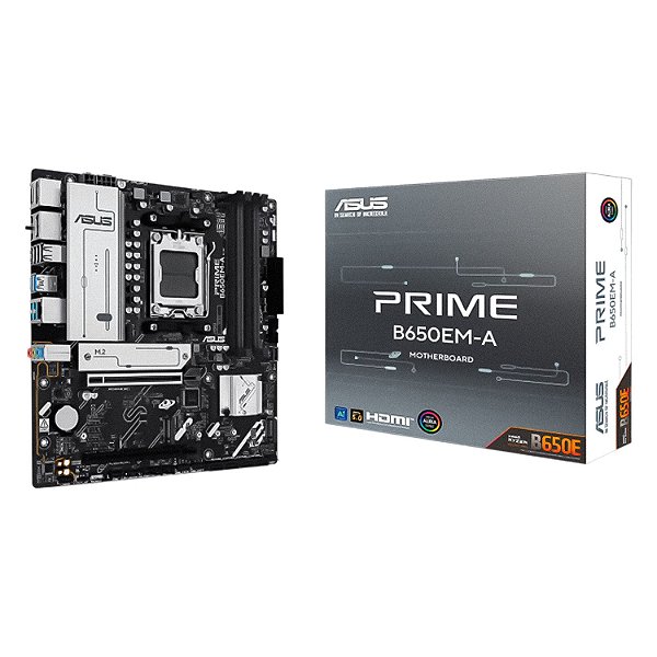 Placa Mãe ASUS Prime B650EM-A DDR5 AM5 Micro-ATX