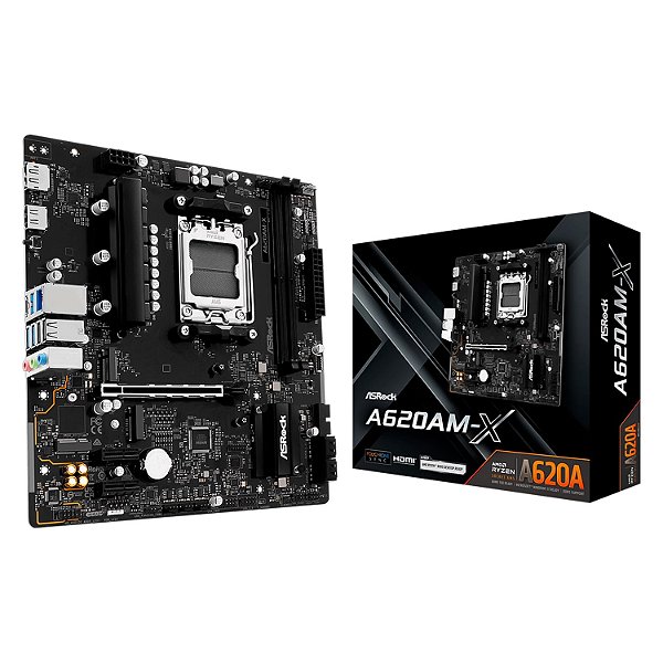 Placa Mãe ASRock A620AM-X DDR5 AM5 Micro-ATX