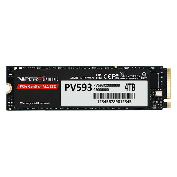 SSD 4TB Patriot Viper PV593 M.2 NVMe PCIe 5.0 14000MBs/13000MBs - PV593P4TBM28H
