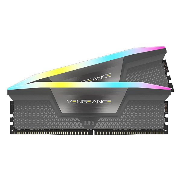 Memória RAM Corsair Vengeance Gray RGB DDR5 - CMHLEKIT2G-D5 Kit 2 Módulos Estéti