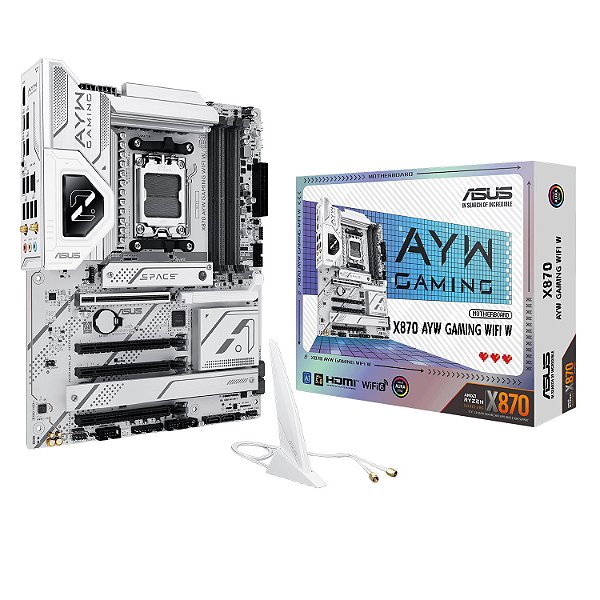 Placa Mãe ASUS X870 AYW Gaming WiFi W DDR5 AM5 ATX