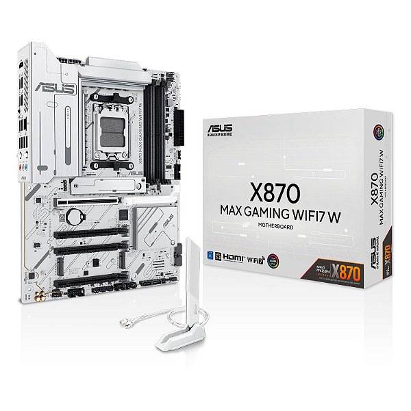 Placa Mãe ASUS X870 MAX Gaming WiFi 7 W DDR5 AM5 ATX
