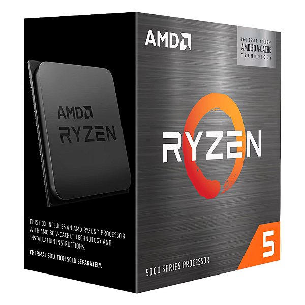 Processador AMD Ryzen 5 5500X3D Socket AM4 6 Core 12 Threads Cache 99MB - Sem Cooler