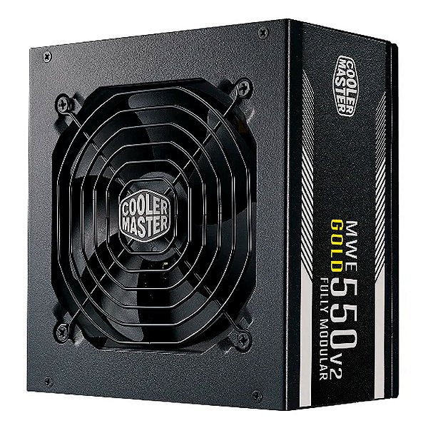 Fonte Cooler Master MWE V2 MPE-5501-AFAAG-U2 ATX 550W 80 Plus Gold PFC Ativo Full Modular Bivolt - Preto