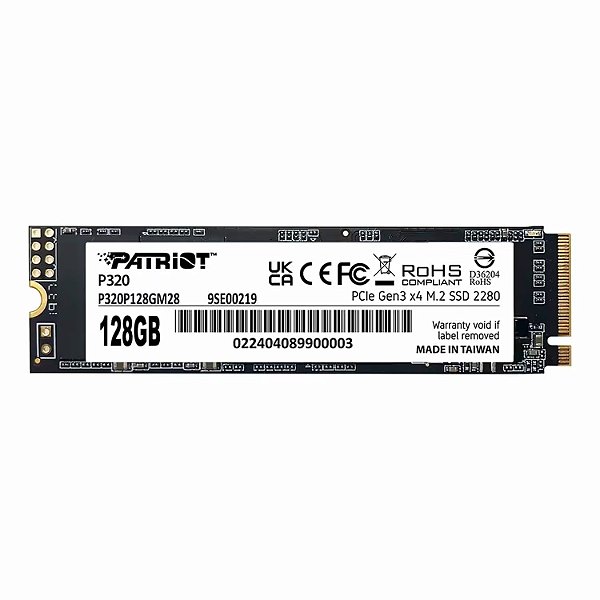 SSD 128GB Patriot P320 M.2 NVMe PCIe 3.0 3000MBs/2200MBs - P320P128GM28