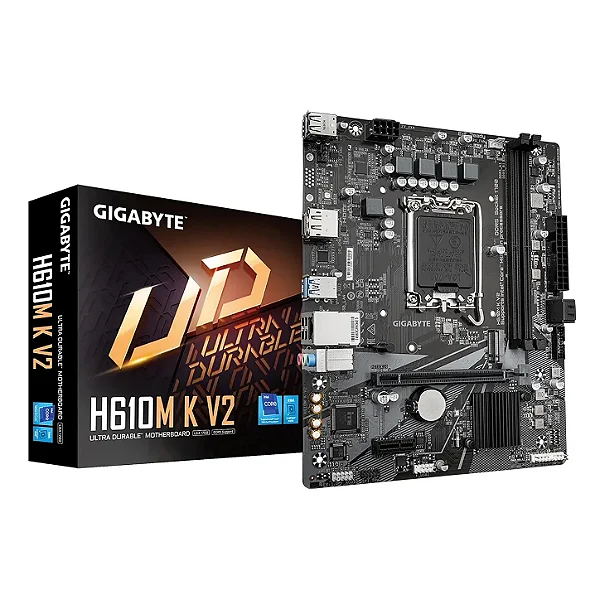 Placa Mãe Gigabyte H610M K V2 DDR5 LGA 1700 Micro-ATX