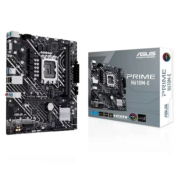 Placa Mãe Asus Prime H610M-E DDR5 LGA 1700 Micro-ATX