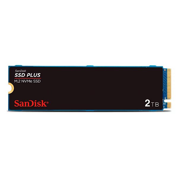 SSD 2TB SanDisk Plus NVMe M.2 NVMe PCIe 3.0 3200MBs/2500MBs - SDSSDA3N-2T00-G26