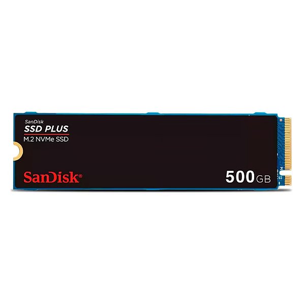 SSD 500GB SanDisk Plus NVMe M.2 NVMe PCIe 3.0 3200MBs/2500MBs - SDSSDA3N-500G-G26