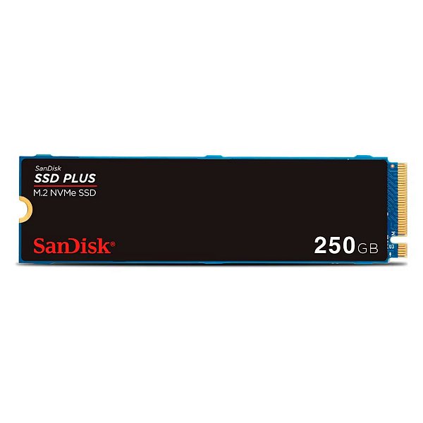 SSD 250GB SanDisk Plus NVMe M.2 NVMe PCIe 3.0 3200MBs/2500MBs - SDSSDA3N-250G-G26