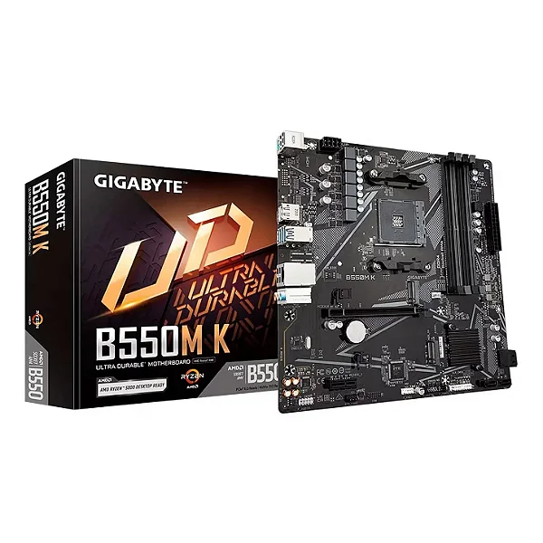 Placa Mãe Gigabyte B550M K DDR4 AM4 Micro-ATX
