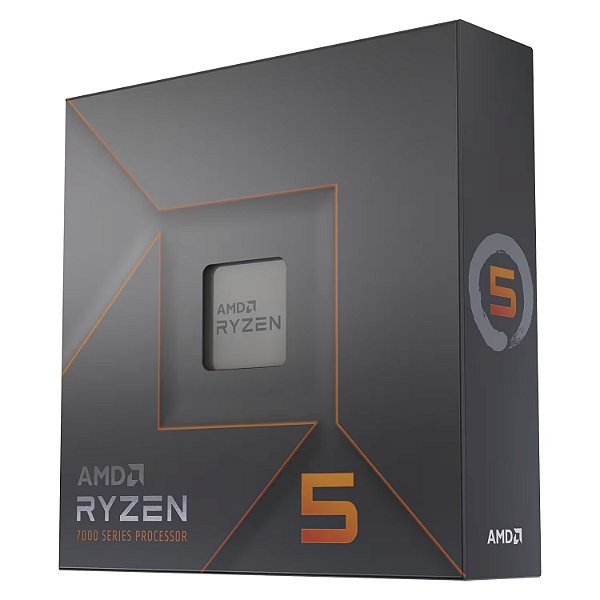 Processador AMD Ryzen 5 7600X Socket AM5 6 Core 12 Threads 4.7GHz e 5.3GHz Turbo Cache 38MB