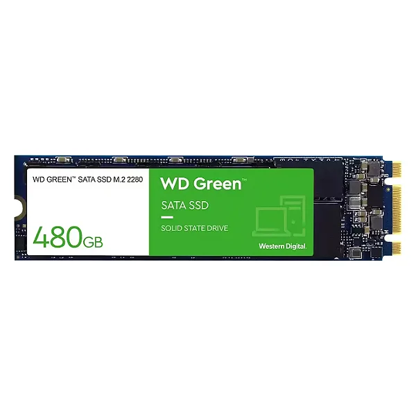 SSD 480GB Western Digital WD Green SATA M.2 NVMe 545MBs/430MBs - WDS480G3G0B