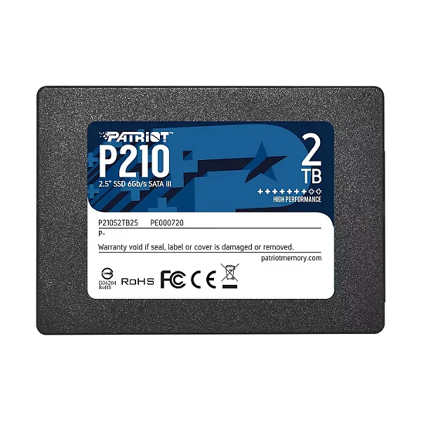SSD 2TB Patriot P210 SATA 2.5 500MBs/400MBs - P210S2TB25