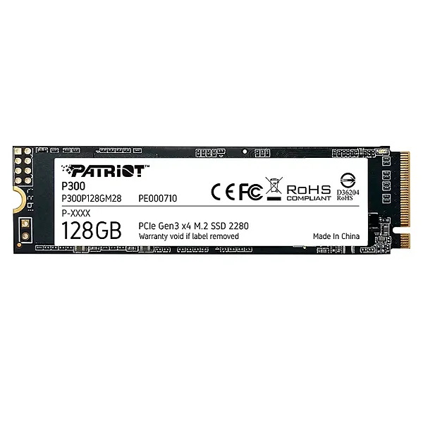 SSD 128GB Patriot P300 M.2 NVMe PCIe 3.0 2100MBs/1650MBs - P300P128GM28