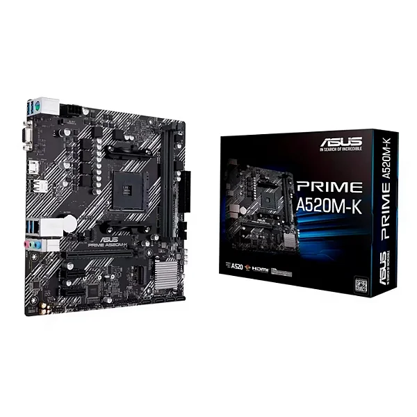 Placa Mãe ASUS Prime A520M-K DDR4 AM4 Micro-ATX