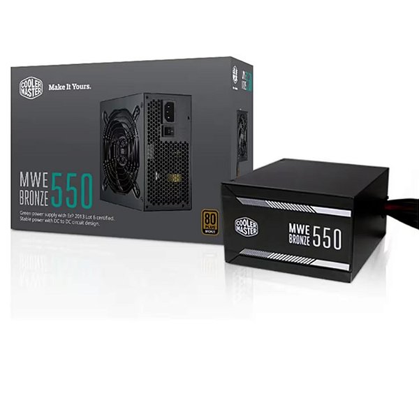 Fonte Cooler Master MWE 550 MPE-5501-ACAAB-US ATX 550W 80 Plus Bronze PFC Ativo