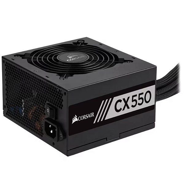 Fonte Corsair CX550 CP-9020277-NA ATX 550W 80 Plus Bronze Bivolt - Preto