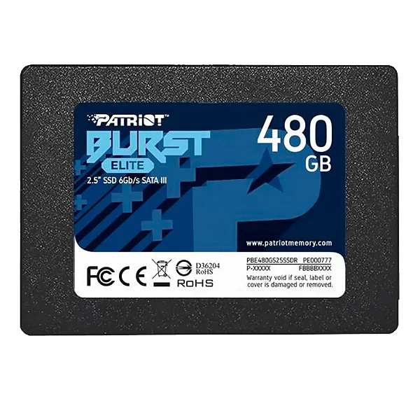 SSD 480GB Patriot Burst Elite SATA 2.5 450MBs/320MBs - PBE480GS25SSDR