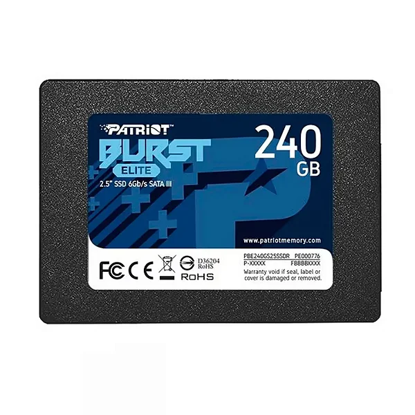 SSD 240GB Patriot Burst Elite SATA 2.5 450MBs/320MBs - PBE240GS25SSDR