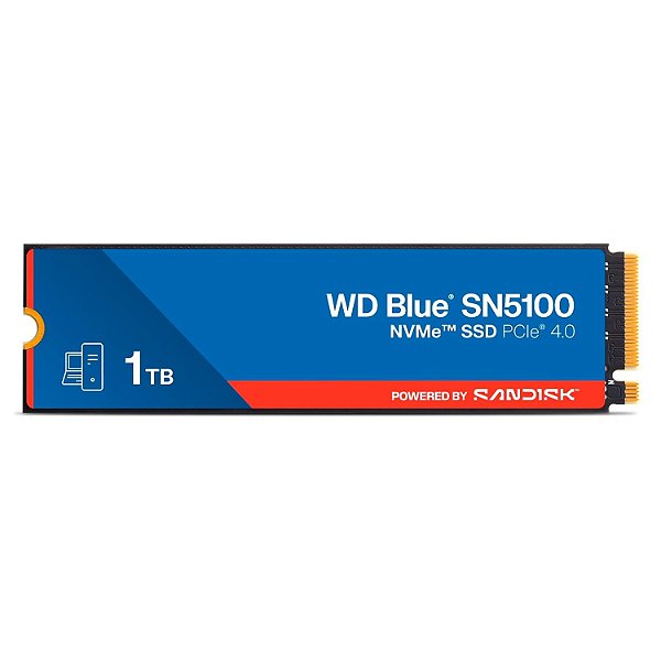 SSD M.2 Western Digital WD Blue SN5100 1TB NVMe PCIe 4.0 - WDS100T5B0E