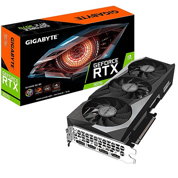 Placa de Vídeo Gigabyte GeForce RTX 3070 GAMING OC 8G 8GB GDDR6 LHR 256Bits - GV-N3070GAMING OC-8GD
