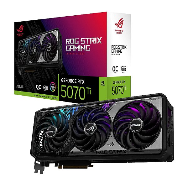 Placa de Vídeo Asus ROG Strix GeForce RTX 5070 Ti OC Edition 16GB GDDR7 256-bit - ROG-STRIX-RTX5070TI-O16G-GAMING