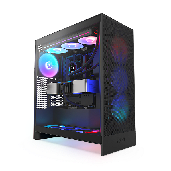 Gabinete NZXT H7 Flow RGB Mid-Tower Vidro Temperado Preto - CM-H72FB-R1