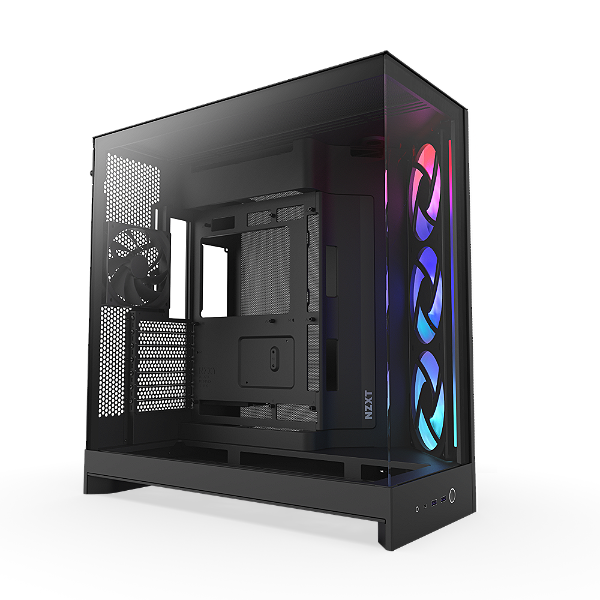 Gabinete NZXT H9 Flow RGB Dual Chamber Vidro Temperado Preto - CM-H92FB-R1