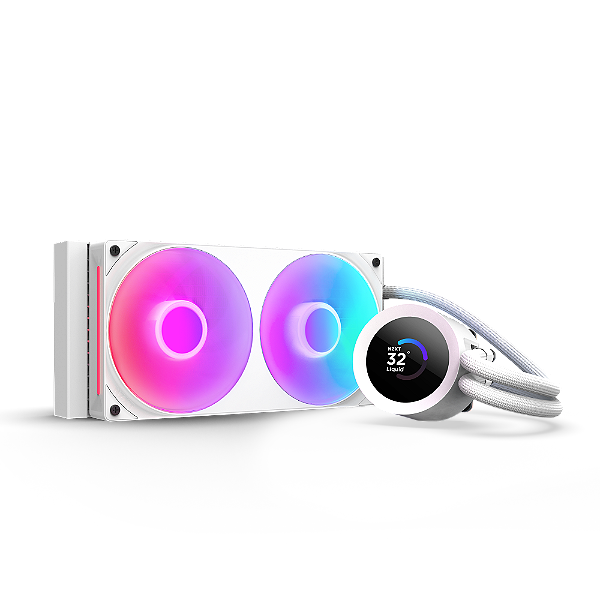 Water Cooler NZXT Kraken Plus 240 RGB LCD 1.54 Pol 240mm Branco - RL-KR240-W2