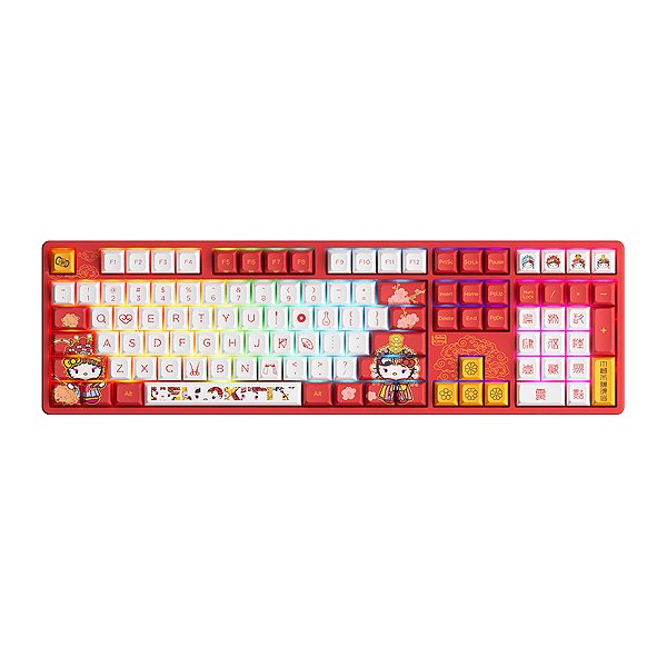 Teclado Mecânico Gamer Akko Hello Kitty Peking Opera B 5108S RGB Switch Akko x TTC Princess ANSI
