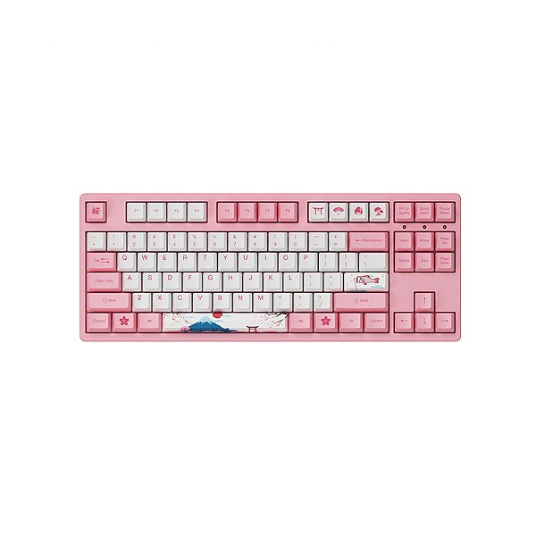 Teclado Mecânico Gamer Akko World Tour Tokyo R1 3087 TKL 87 Teclas Switch Akko Pink ANSI