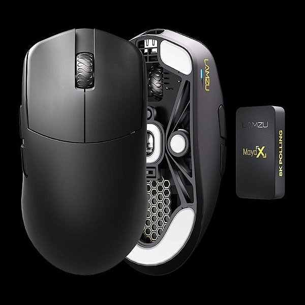 MOUSE GAMER LAMZU MAYA X CHARCOAL BLACK S/FIO