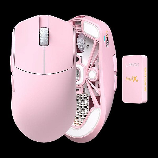 MOUSE GAMER LAMZU MAYA X 8K S/F PINK