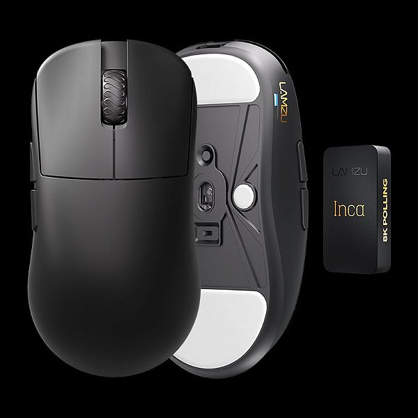 MOUSE GAMER LAMZU INCA 8K S/F BLACK