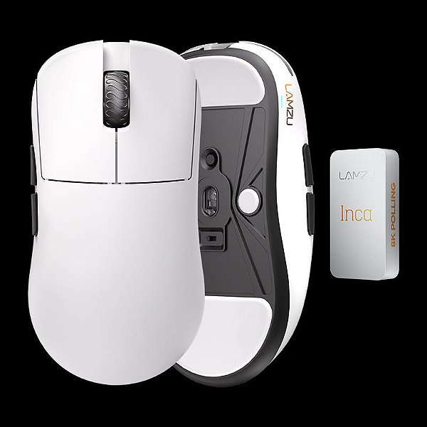 MOUSE GAMER LAMZU INCA 8K S/F WHITE