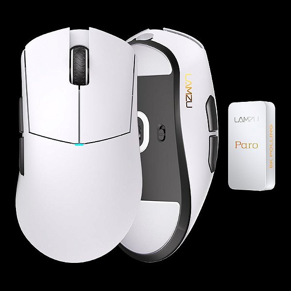 MOUSE GAMER LAMZU PARO 8K S/F WHITE