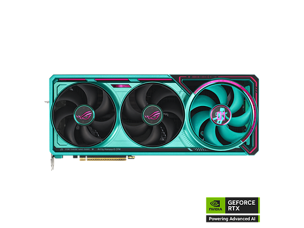 Placa de Vídeo ASUS ROG Astral GeForce RTX 5080 OC 16GB GDDR7 Hatsune Miku Edition - 90YV0LV9-MVAA00