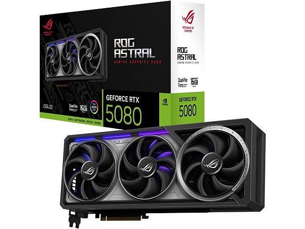 Placa de Vídeo ASUS ROG Astral GeForce RTX 5080 16GB GDDR7 - ROG-ASTRAL-RTX5080-16G-GAMING