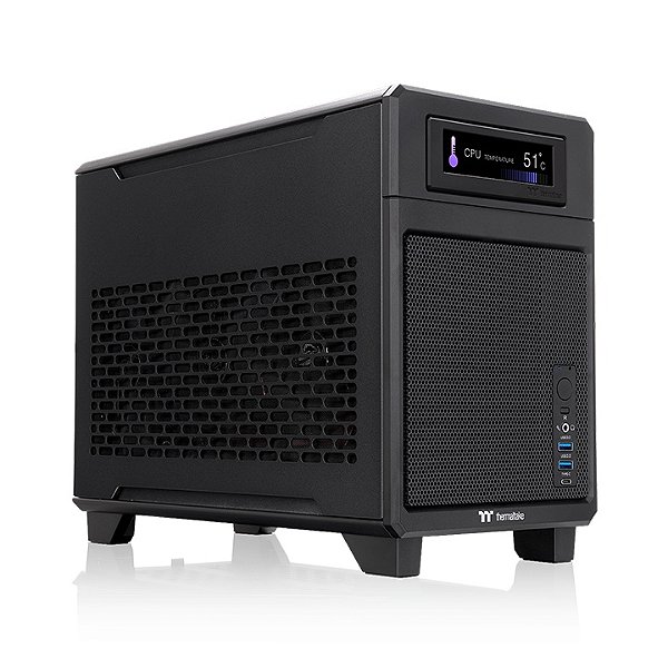 Gabinete Gamer Thermaltake TR100 Mini Case Black Mini-ITX SFF - CA-11A-00S1NN-00