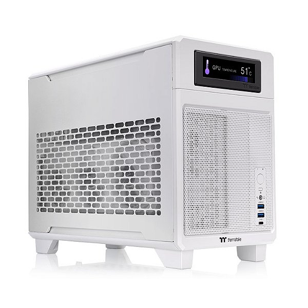 Gabinete Gamer Thermaltake TR100 Mini Case Snow White Mini-ITX SFF - CA-11A-00S6NN-00